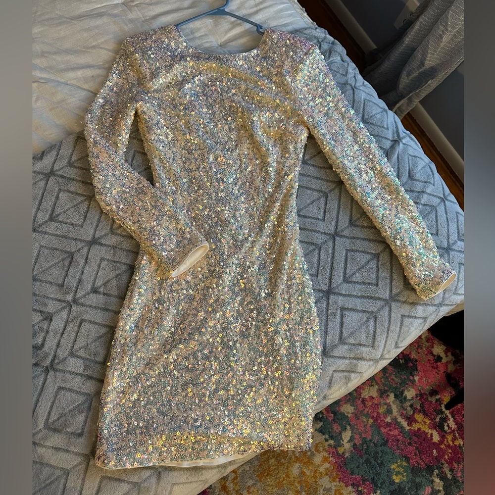 Iridescent sequin dress